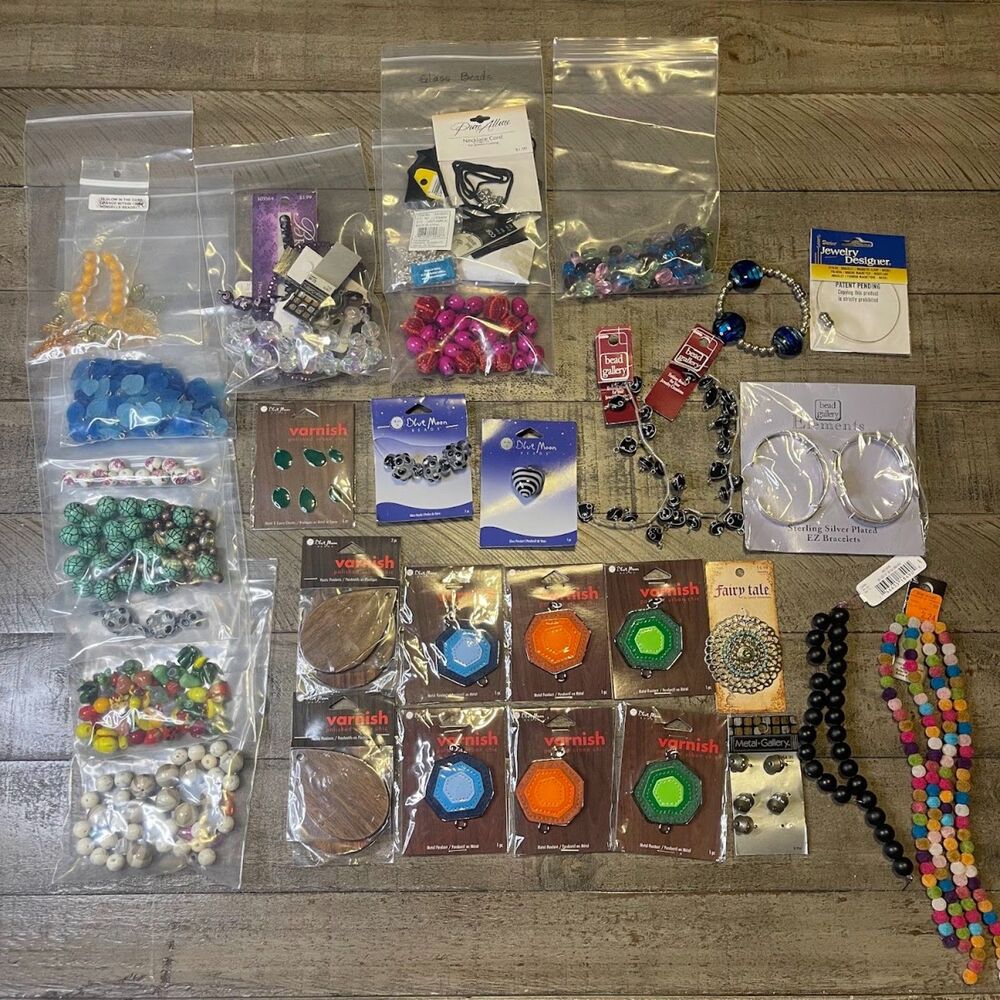 Large Lot Of Designer Quality Glass Beads Jewlery Making DIY